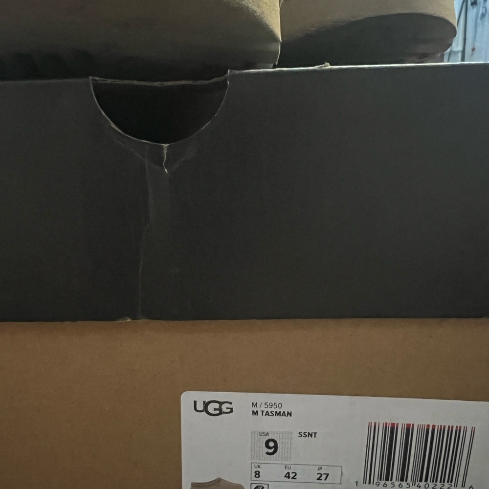 UGG Men's Beige Suede Slip-Ons with Blue Trim - Picture 3 of 12